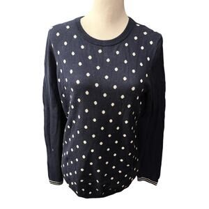 Tommy Hilfiger Blue White Sweater Large